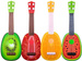 Owocowa ukulele GITARA dla dzieci gitarka IN0033